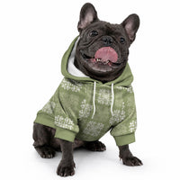 Vesuvian Green Palaka Quilt Hawaii Pet Hoodie Traditional Hawaii-plaid Pattern