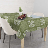 Vesuvian Green Palaka Quilt Hawaii Tablecloth Traditional Hawaii-plaid Pattern - Polynesian Pride