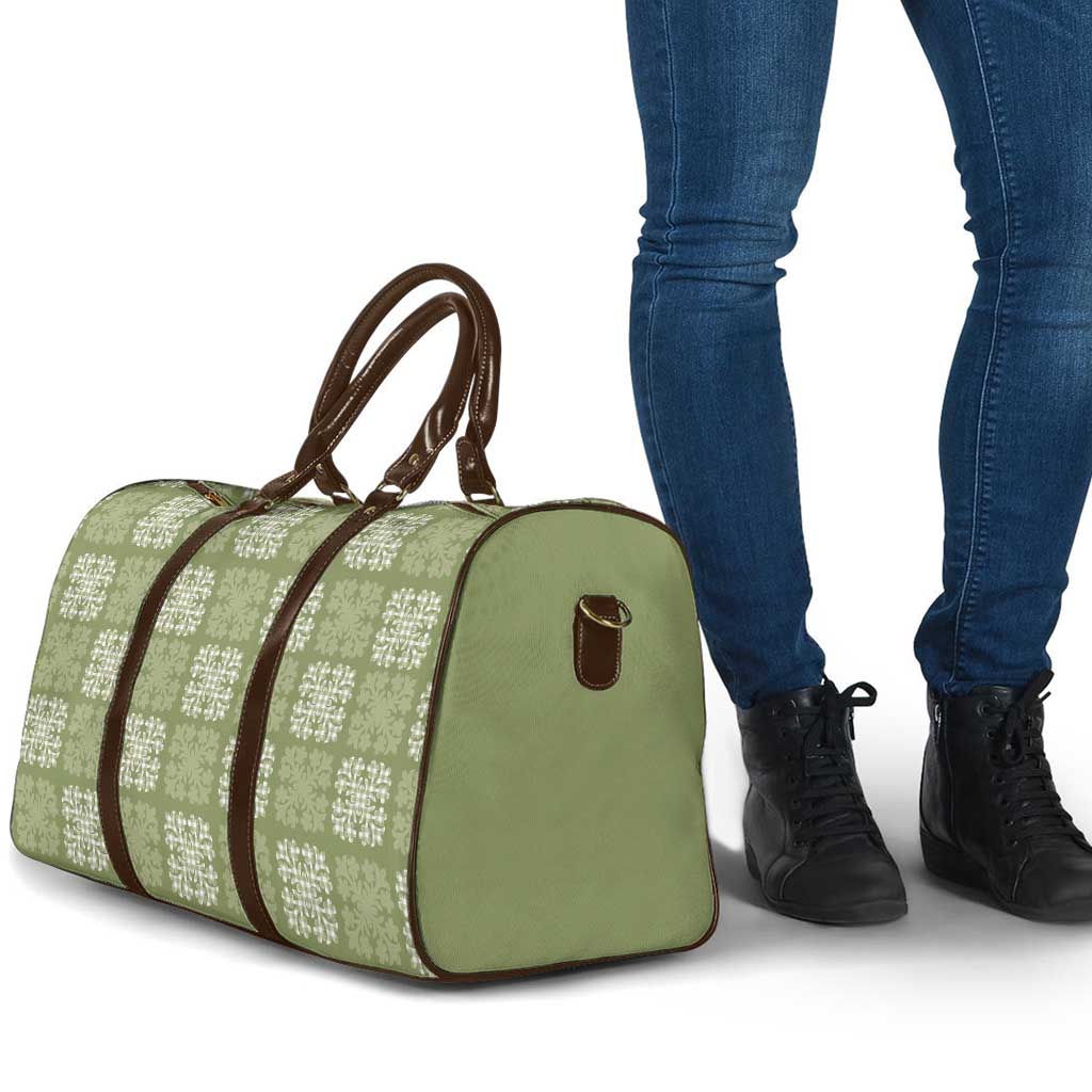 Vesuvian Green Palaka Quilt Hawaii Travel Bag Traditional Hawaii-plaid Pattern - Polynesian Pride