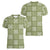 Vesuvian Green Palaka Quilt Hawaii Women V-Neck T-Shirt Traditional Hawaii-plaid Pattern - Polynesian Pride