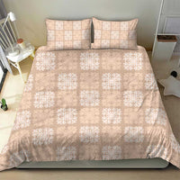 Beige Palaka Quilt Hawaii Bedding Set Traditional Hawaii-plaid Pattern - Polynesian Pride