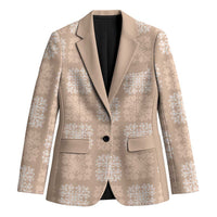 Beige Palaka Quilt Hawaii Blazer Traditional Hawaii-plaid Pattern - Polynesian Pride