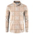 Beige Palaka Quilt Hawaii Button Sweatshirt Traditional Hawaii-plaid Pattern - Polynesian Pride