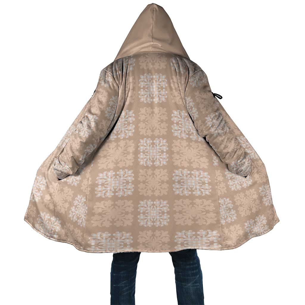 Beige Palaka Quilt Hawaii Cloak Traditional Hawaii-plaid Pattern - Polynesian Pride