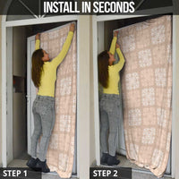 Beige Palaka Quilt Hawaii Door Cover Traditional Hawaii-plaid Pattern - Polynesian Pride