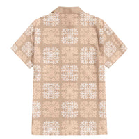 Beige Palaka Quilt Hawaii Family Matching Mermaid Dress and Hawaiian Shirt Traditional Hawaii-plaid Pattern LT14 - Polynesian Pride