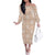 Beige Palaka Quilt Hawaii Family Matching Off The Shoulder Long Sleeve Dress and Hawaiian Shirt Traditional Hawaii-plaid Pattern - Polynesian Pride