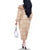 Beige Palaka Quilt Hawaii Family Matching Off The Shoulder Long Sleeve Dress and Hawaiian Shirt Traditional Hawaii-plaid Pattern - Polynesian Pride