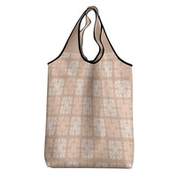 Beige Palaka Quilt Hawaii Grocery Bag Traditional Hawaii-plaid Pattern - Polynesian Pride