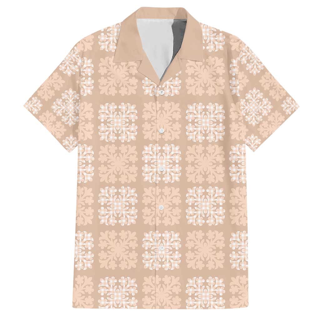 Beige Palaka Quilt Hawaii Hawaiian Shirt Traditional Hawaii-plaid Pattern - Polynesian Pride
