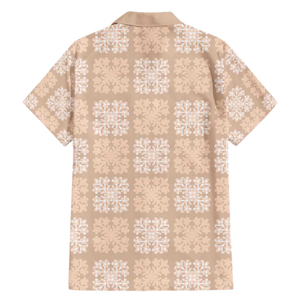 Beige Palaka Quilt Hawaii Hawaiian Shirt Traditional Hawaii-plaid Pattern - Polynesian Pride