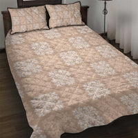 Beige Palaka Quilt Hawaii Quilt Bed Set Traditional Hawaii-plaid Pattern - Polynesian Pride