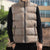 Beige Palaka Quilt Hawaii Sleeveless Puffer Jacket Traditional Hawaii-plaid Pattern - Polynesian Pride