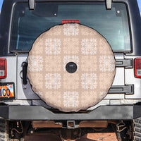 Beige Palaka Quilt Hawaii Spare Tire Cover Traditional Hawaii-plaid Pattern - Polynesian Pride