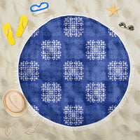 Royal Blue Palaka Quilt Hawaii Beach Blanket Traditional Hawaii-plaid Pattern - Polynesian Pride
