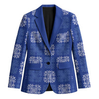 Royal Blue Palaka Quilt Hawaii Blazer Traditional Hawaii-plaid Pattern - Polynesian Pride