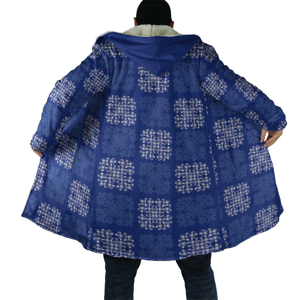 Royal Blue Palaka Quilt Hawaii Cloak Traditional Hawaii-plaid Pattern - Polynesian Pride