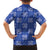 Royal Blue Palaka Quilt Hawaii Family Matching Long Sleeve Bodycon Dress and Hawaiian Shirt Traditional Hawaii-plaid Pattern - Polynesian Pride
