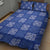 Royal Blue Palaka Quilt Hawaii Quilt Bed Set Traditional Hawaii-plaid Pattern - Polynesian Pride