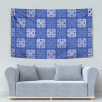 Royal Blue Palaka Quilt Hawaii Tapestry Traditional Hawaii-plaid Pattern - Polynesian Pride