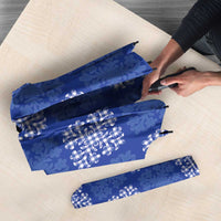 Royal Blue Palaka Quilt Hawaii Umbrella Traditional Hawaii-plaid Pattern - Polynesian Pride