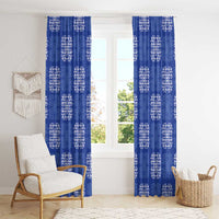 Royal Blue Palaka Quilt Hawaii Window Curtain Traditional Hawaii-plaid Pattern - Polynesian Pride