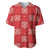Red Palaka Quilt Hawaii Baseball Jersey Traditional Hawaii-plaid Pattern - Polynesian Pride
