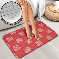 Red Palaka Quilt Hawaii Bathroom Set Traditional Hawaii-plaid Pattern - Polynesian Pride