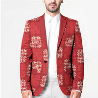 Red Palaka Quilt Hawaii Blazer Traditional Hawaii-plaid Pattern - Polynesian Pride