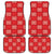 Red Palaka Quilt Hawaii Car Mats Traditional Hawaii-plaid Pattern - Polynesian Pride