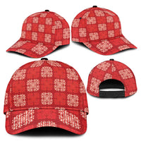 Red Palaka Quilt Hawaii Classic Cap Traditional Hawaii-plaid Pattern - Polynesian Pride
