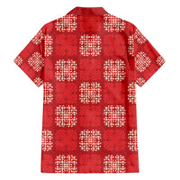 Red Palaka Quilt Hawaii Family Matching Short Sleeve Bodycon Dress and Hawaiian Shirt Traditional Hawaii-plaid Pattern LT14 - Polynesian Pride