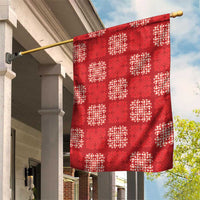 Red Palaka Quilt Hawaii Garden Flag Traditional Hawaii-plaid Pattern - Polynesian Pride