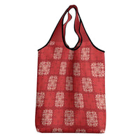 Red Palaka Quilt Hawaii Grocery Bag Traditional Hawaii-plaid Pattern - Polynesian Pride