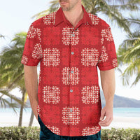 Red Palaka Quilt Hawaii Hawaiian Shirt Traditional Hawaii-plaid Pattern - Polynesian Pride