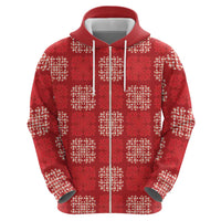 Red Palaka Quilt Hawaii Hoodie Traditional Hawaii-plaid Pattern - Polynesian Pride