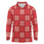 Red Palaka Quilt Hawaii Long Sleeve Polo Shirt Traditional Hawaii-plaid Pattern - Polynesian Pride