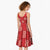 Red Palaka Quilt Hawaii Midi Dress Traditional Hawaii-plaid Pattern - Polynesian Pride