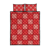 Red Palaka Quilt Hawaii Quilt Bed Set Traditional Hawaii-plaid Pattern - Polynesian Pride