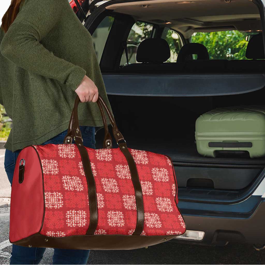 Red Palaka Quilt Hawaii Travel Bag Traditional Hawaii-plaid Pattern - Polynesian Pride
