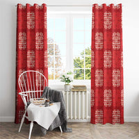 Red Palaka Quilt Hawaii Window Curtain Traditional Hawaii-plaid Pattern - Polynesian Pride