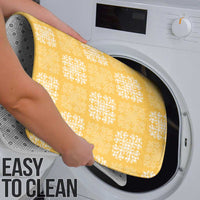 Yellow Palaka Quilt Hawaii Bathroom Set Traditional Hawaii-plaid Pattern - Polynesian Pride