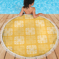 Yellow Palaka Quilt Hawaii Beach Blanket Traditional Hawaii-plaid Pattern - Polynesian Pride