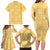 Yellow Palaka Quilt Hawaii Family Matching Long Sleeve Bodycon Dress and Hawaiian Shirt Traditional Hawaii-plaid Pattern - Polynesian Pride