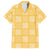 Yellow Palaka Quilt Hawaii Family Matching Off Shoulder Short Dress and Hawaiian Shirt Traditional Hawaii-plaid Pattern - Polynesian Pride