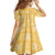 Yellow Palaka Quilt Hawaii Kid Short Sleeve Dress Traditional Hawaii-plaid Pattern - Polynesian Pride