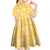 Yellow Palaka Quilt Hawaii Kid Short Sleeve Dress Traditional Hawaii-plaid Pattern - Polynesian Pride