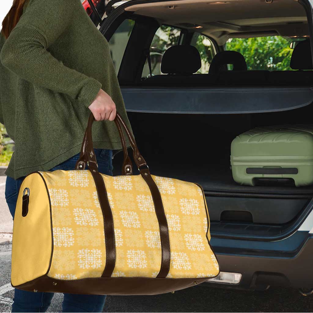 Yellow Palaka Quilt Hawaii Travel Bag Traditional Hawaii-plaid Pattern - Polynesian Pride