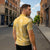 Yellow Palaka Quilt Hawaii Zipper Polo Shirt Traditional Hawaii-plaid Pattern - Polynesian Pride