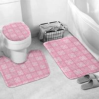 Pink Palaka Quilt Hawaii Bathroom Set Traditional Hawaii-plaid Pattern - Polynesian Pride
